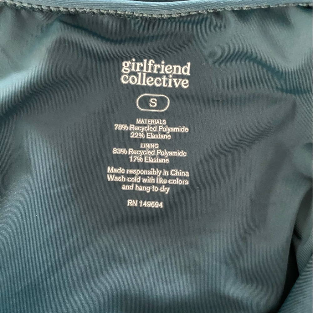 Girlfriend Collective swimsuit one piece dark blue teal small - Picture 6 of 12